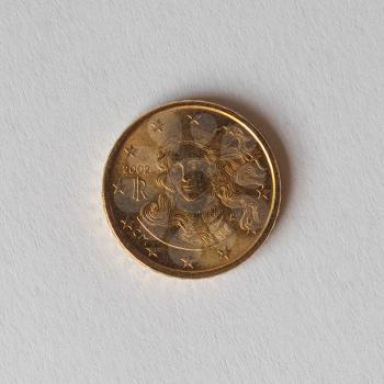 10 cents coin money (EUR), currency of Italy, European Union