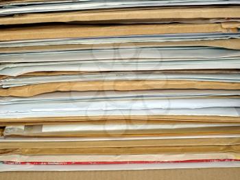 Office papers in a folder