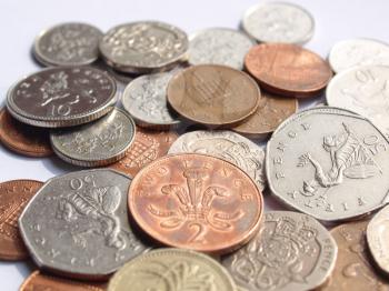 Range of British Pound coins (UK currency)