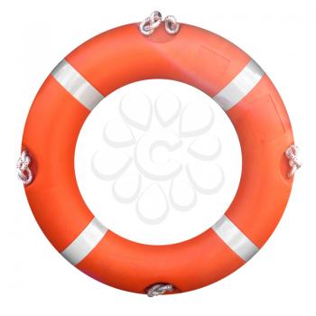 Life buoy isolated over a white background