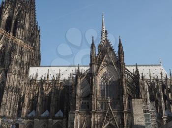 Koelner Dom Hohe Domkirche Sankt Petrus (meaning St Peter Cathedral) gothic church in Koeln, Germany