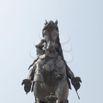 Equestrial statue in Turin, Piazza San Carlo