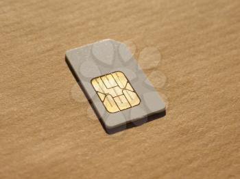 SIM card used in mobile telephony devices such as phones and smart phones