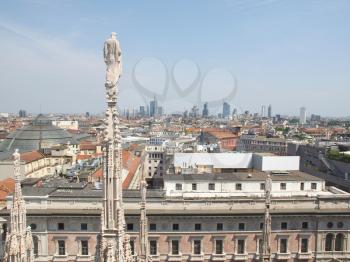 View of the city of Milan Milano in Italy