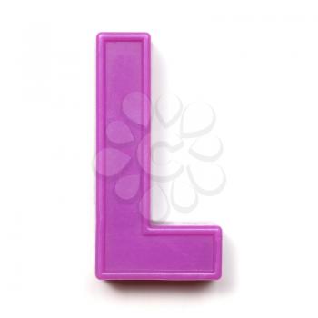 Magnetic uppercase letter L of the British alphabet