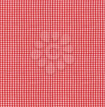 Seamless tileable texture useful as a background - red checkered tablecloth fabric