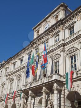 Palazzo di Citta Town Hall in Turin, Italy