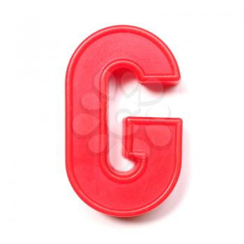 Magnetic uppercase letter G of the British alphabet