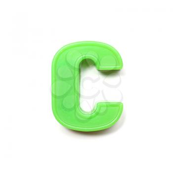 Magnetic lowercase letter C of the British alphabet