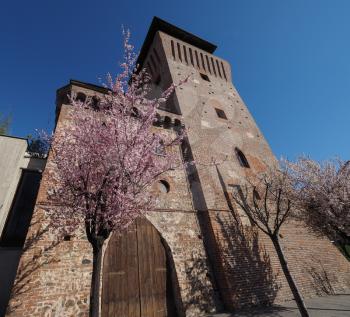 Torre Medievale medieval tower and castle in Settimo Torinese, Italy