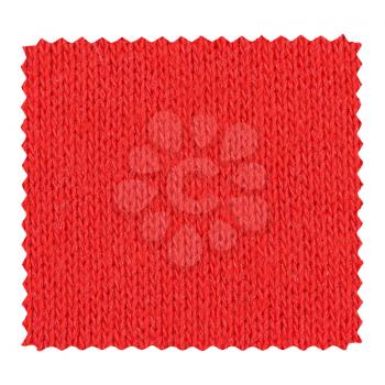 Red wool fabric swatch with zig zag border cut with pinking shears