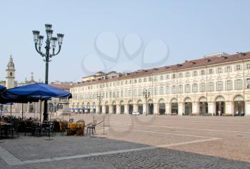Piazza San Carlo royal square in Turin (Torino), Italy