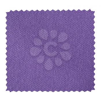 Violet fabric swatch with zig zag border cut with pinking shears