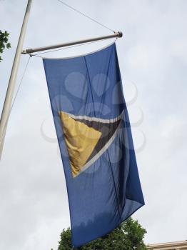 the Saint Lucian national flag of St Lucia, America