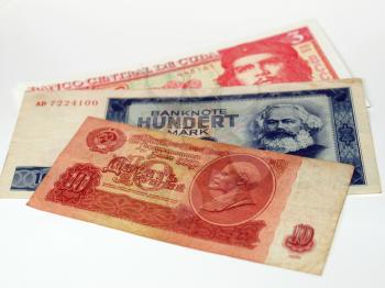 Money from the Communist countries: CCCP SSSR DDR Cuba