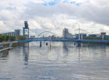 The River Clyde in Glasgow city, Scotland