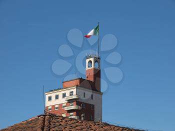 Torre Littoria skyscraper in Piazza Castello Turin Italy