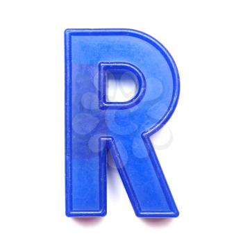 Magnetic uppercase letter R of the British alphabet