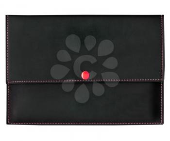 Purse bag or wallet billfold, black over white background