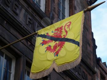 Scottish Royal Standard flag coat of arms with rampant lyon