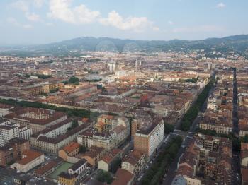 Aerial view of the city centre of Turin, Italy