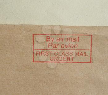 Postage meter for urgent first class by air mail