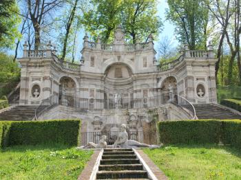 Cascatella della Naiade (Mermaid fountain) at Villa Della Regina, Turin, Italy