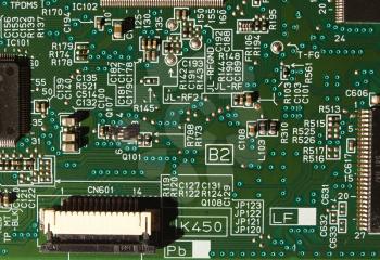 Detail of an electronic printed circuit board