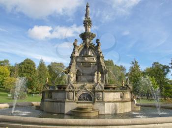 The Stewart Memorial Fountain in Kelvingrove Park in Glasgow West End, Scotland