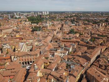 Aerial view of the city of Bologna, Italy