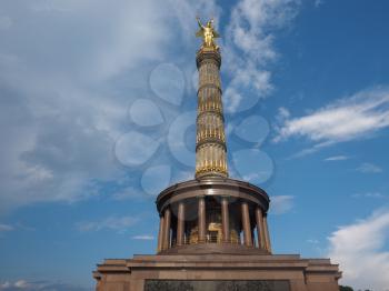 Angel statue aka Siegessaeule (meaning Victory Column) in Tiergarten park in Berlin, Germany