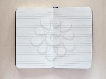 Blank paper page of a notepad with copy space