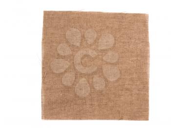 Brown fabric swatch over white background