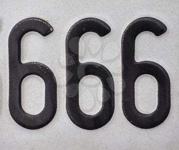 Number 666 is known as the number of the beast, meaning devil, from chapter 13 of the Book of Revelation, in the New Testament in the Bible