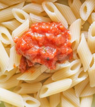 Italian pasta al pomodoro meaning Tomato pasta vegetarian food from Italy