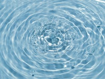 Close-up macro of a water drop droplet