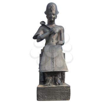 Statue of Pharaoh Ramesses II The Great isolated over white