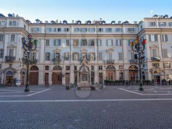 Piazza Carignano square in Turin Torino Italy