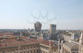 View of the city of Milan Milano in Italy