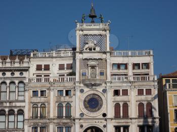 Torre dell Orologio (meaning Clock Tower) in San Marco square in Venice, Italy