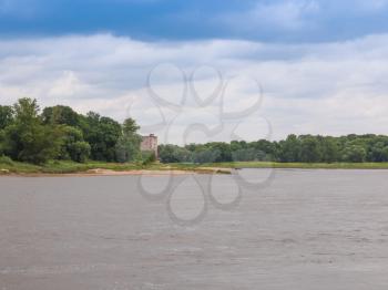 View of the Elbe river in Dessau near Berlin Germany