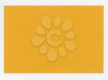closed yellow paper letter envelope for mailing
