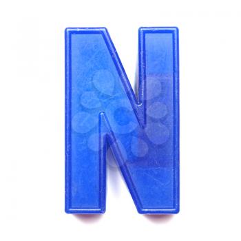 Magnetic uppercase letter N of the British alphabet