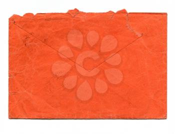 Vintage red letter envelope for mail postage