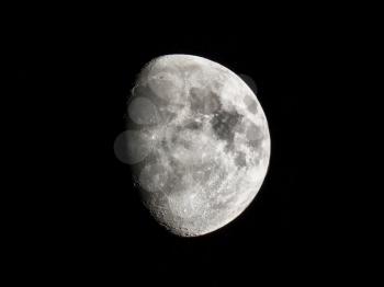 Waxing gibbous moon - high dynamic range HDR image