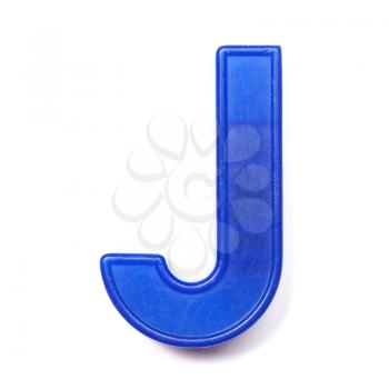 Magnetic uppercase letter J of the British alphabet