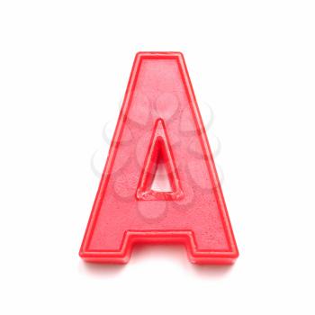 Magnetic lowercase letter A of the British alphabet
