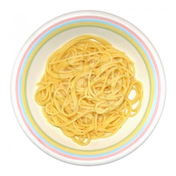 Spaghetti pasta food isolated over transparent background isolated over white background