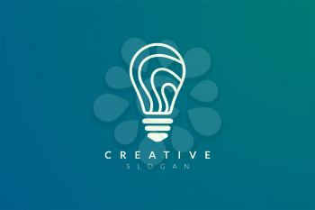 Light bulb design. Modern minimalist and elegant vector illustration. Suitable for patterns, labels, brands, icons or logos