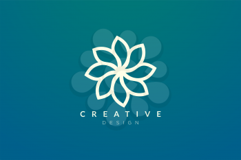 Abstract flower and leaf logo design. Simple and modern vector design for business brands in the spa, hotel, beauty, health, fashion, cosmetic, boutique, salon, yoga, therapy